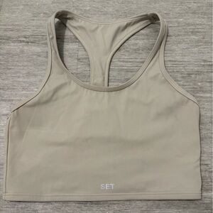 SET Active Women's Racerback Sports Bra in Beige